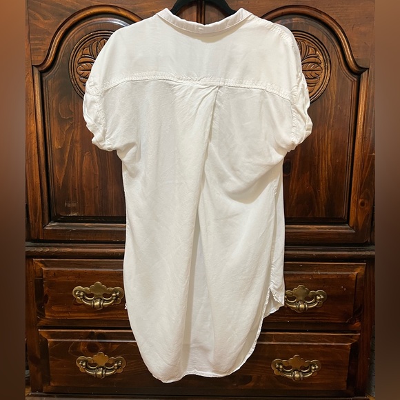 Cloth & Stone by Anthropology High Low White Shirt Dress - Picture 3 of 7